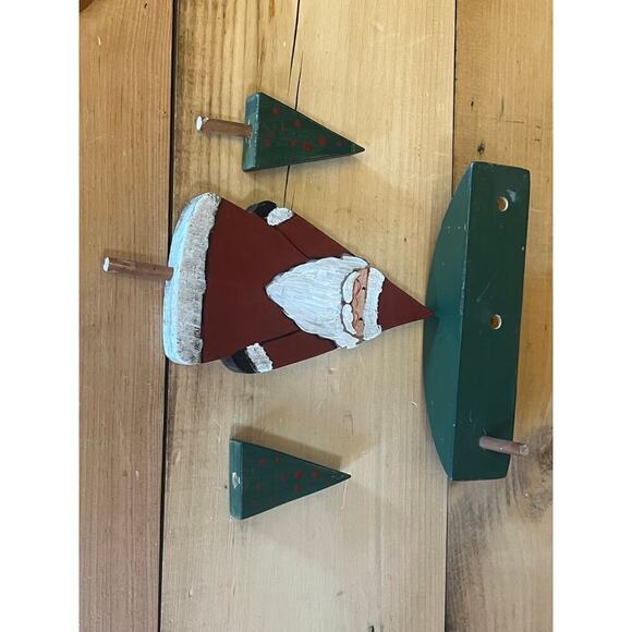 Vintage Hand Made/Painted Christmas Santa Claus Decor. Pegs. Christmas tree. - Picture 6 of 8
